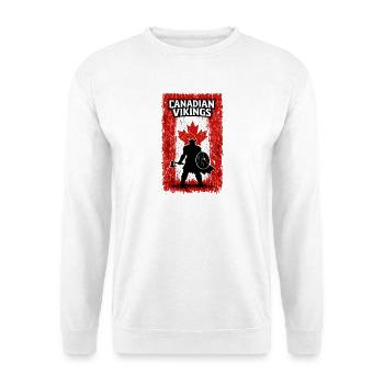 Vikings canadiens – Drapeau du Guerrier viking du Canada - Sweat-shirt Unisexe - blanc - Devant