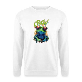 Crazy Frosch Pop Art - Unisex Pullover - Weiß - Vorne