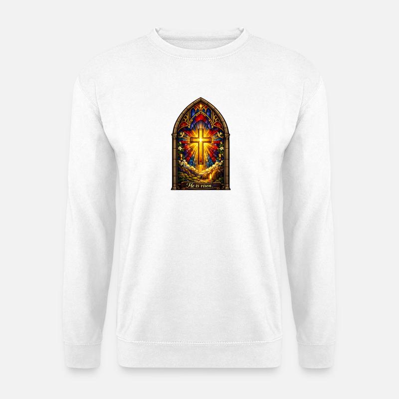 Resurrection He is Risen Easter Jesus - Unisex Sweatshirt - white