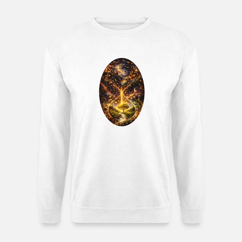 Time Tree Cosmos Light Path - Unisex Sweatshirt - white