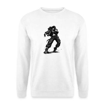 Hip Hop Tänzerin im Vintage Gravur Stil - Unisex Pullover - Weiß - Vorne