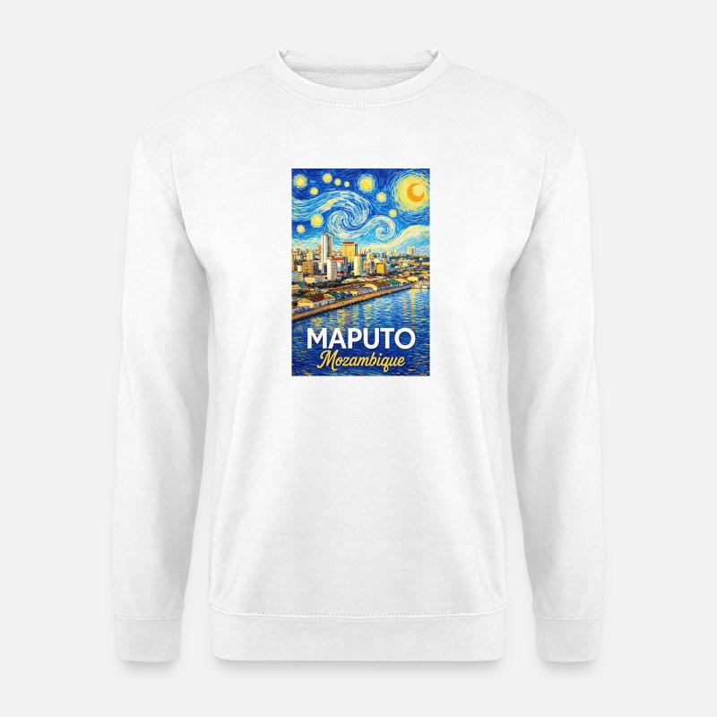 Maputo Mozambique Starry Night - Unisex Sweatshirt - white