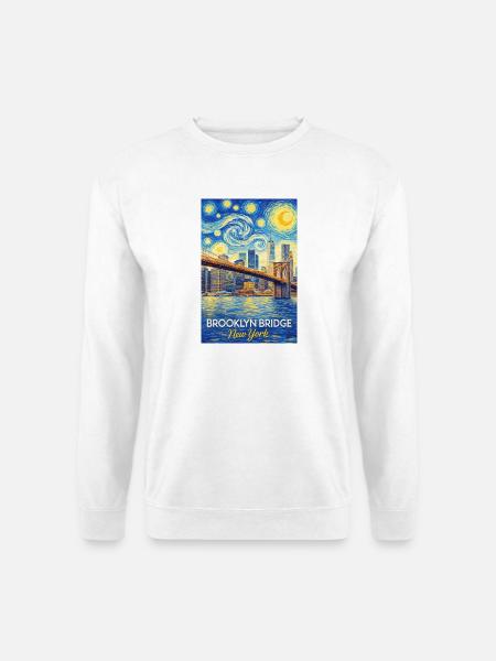 Brooklyn Bridge NY Star-Style - Unisex Sweatshirt - white