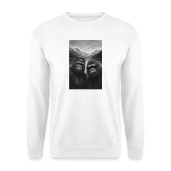 Gorilla Duo Bergsee - Unisex Pullover - Weiß - Vorne