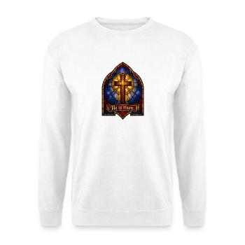 Il est ressuscité Jésus Vitraux de Résurrection - Sweat-shirt Unisexe - blanc - Devant