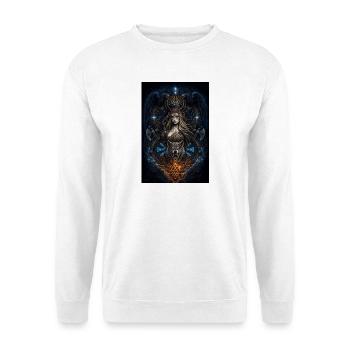 Wikinger Freya Hugin & Munin Wolf Runen - Unisex Pullover - Weiß - Vorne