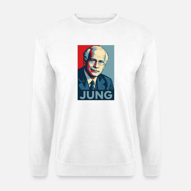 Jung Pop Art Porträt - Unisex Pullover - Weiß