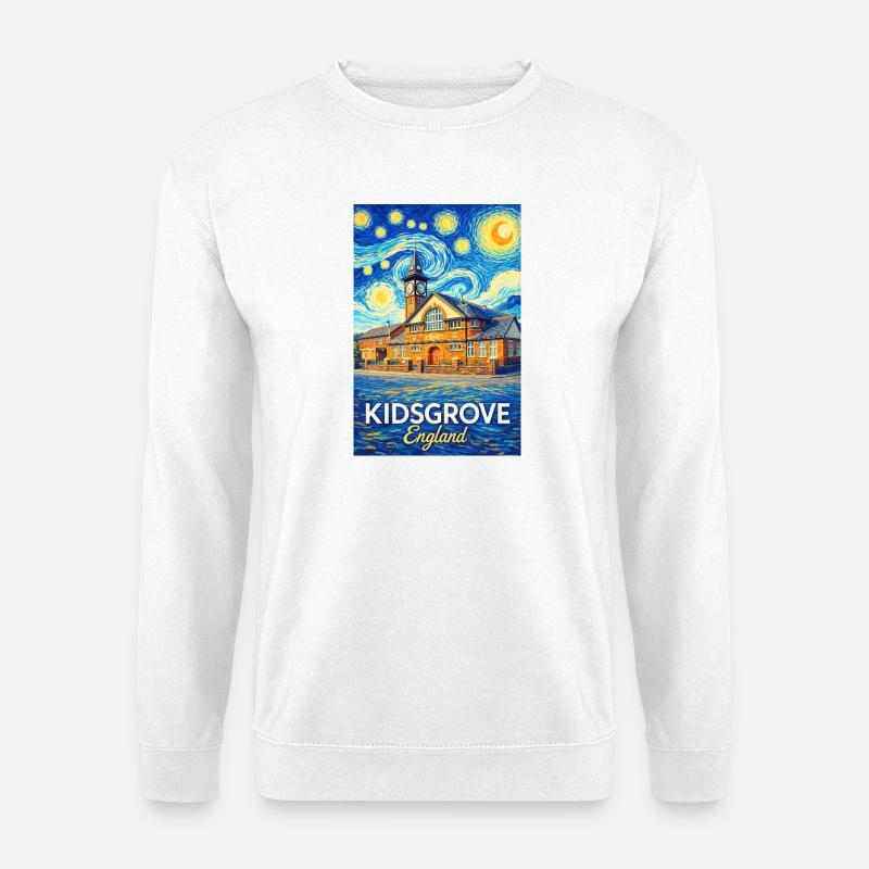 KIDSGROVE England Wirbelhimmel - Unisex Pullover - Weiß