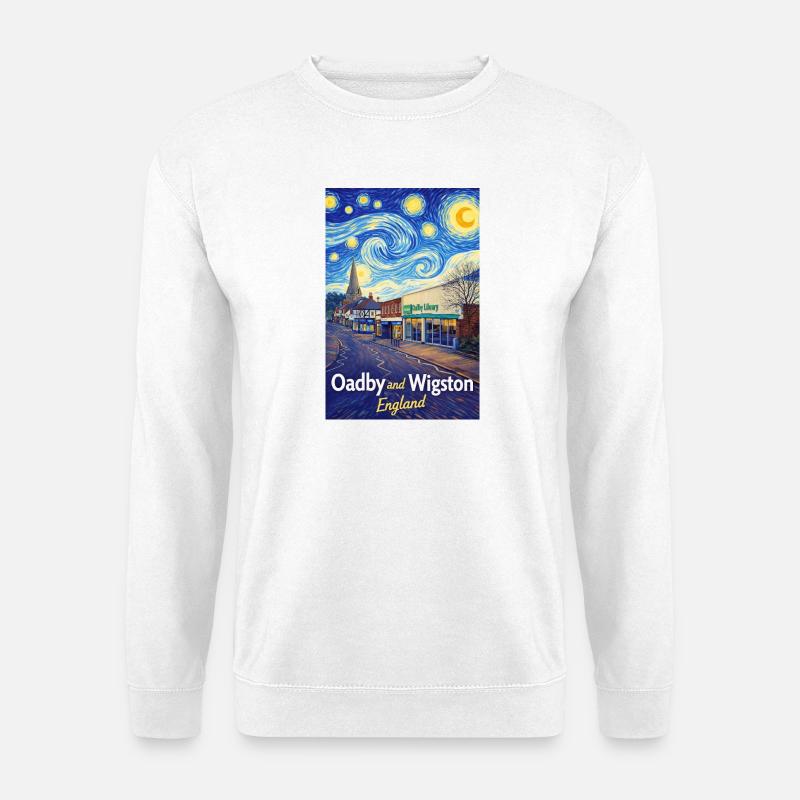 Oadby Wigston England Sternenstraßen - Unisex Pullover - Weiß
