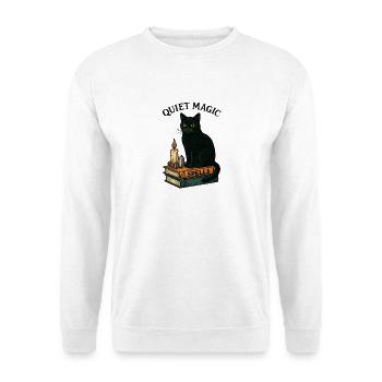 Chat Magique Silencieux - Sweat-shirt Unisexe - blanc - Devant
