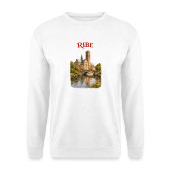 Ribe, la plus ancienne ville du Danemark, souvenir souvenir - Sweat-shirt Unisexe - blanc - Devant