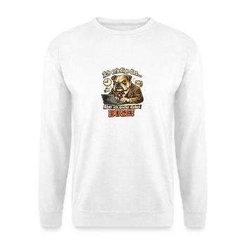 Ich mach das Hund lustiges Büro - Unisex Pullover - Weiß - Vorne