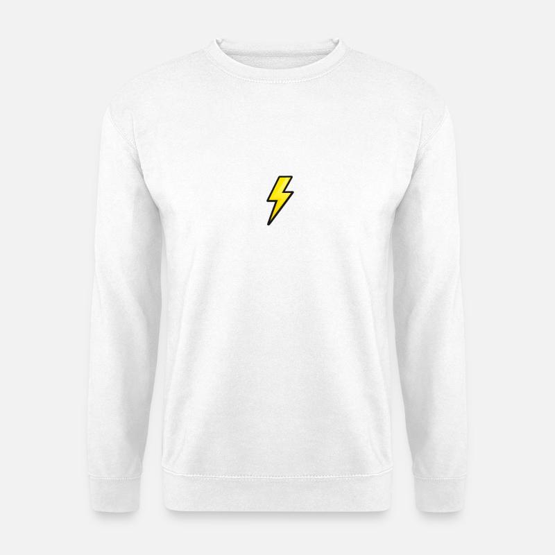 Gelbes Blitzsymbol - Unisex Pullover - Weiß