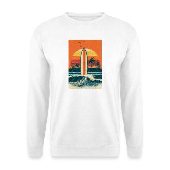 Surfboard Surfer - Unisex Pullover - Weiß - Vorne
