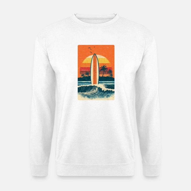 Surfboard Surfer - Unisex Sweatshirt - white