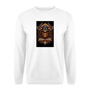 Born to Ride – Biker Skull - Unisex Sweatshirt - white - Front