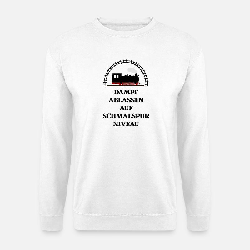 Dampf Ablassen Schmalspur - Unisex Pullover - Weiß