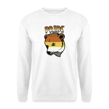 Bear Pride Flag LGBTQ Community Animal Graphic - Unisex Pullover - Weiß - Vorne