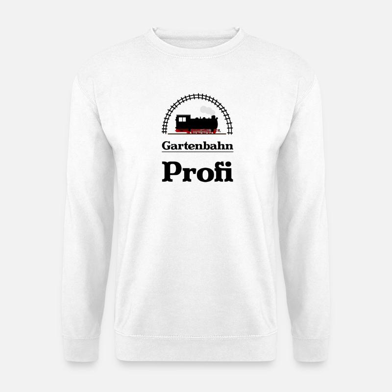 Gartenbahn Profi Dampflok - Unisex Pullover - Weiß