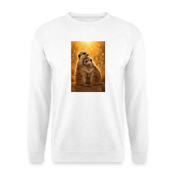 Meerkat Hug - Unisex Sweatshirt - white - Front