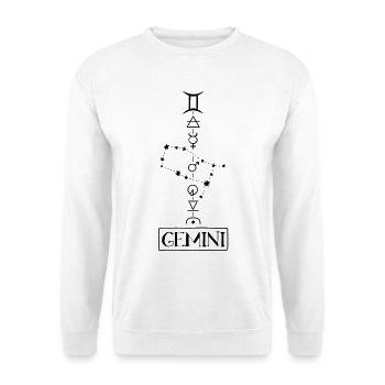 Gémeaux - Zodiaque des Gémeaux - noir - Sweat-shirt Unisexe - blanc - Devant