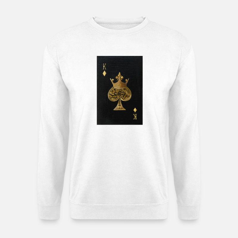 Vergoldeter Pik-König - Unisex Pullover - Weiß