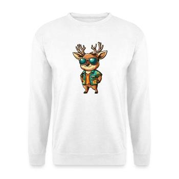 Vacances de bandes dessinées sur les cerfs - Sweat-shirt Unisexe - blanc - Devant
