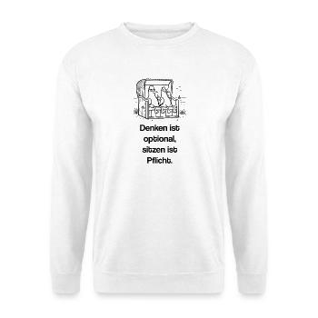 Ultra dämliche Möwen Strandkorb Meme  - Unisex Pullover - Weiß - Vorne