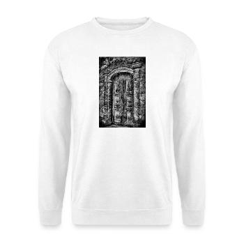 Gothic Ivy Door in Monochrome - Unisex Sweatshirt - white - Front