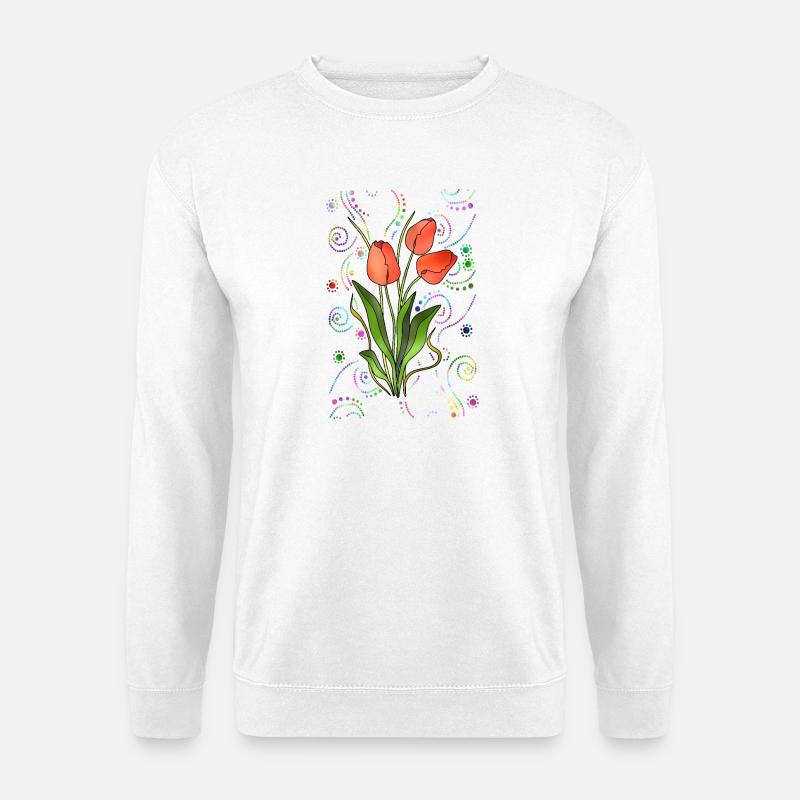 Blumen - Unisex Pullover - Weiß