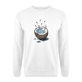 Kokosnusspool Sprungparty - Unisex Pullover - Weiß - Vorne
