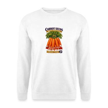 Vintage Carrot Seed Label - Unisex Sweatshirt - white - Front