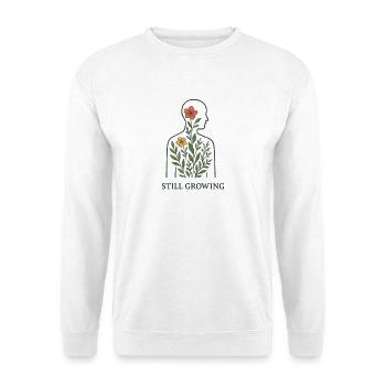 Silhouette de plante encore en croissance - Sweat-shirt Unisexe - blanc - Devant