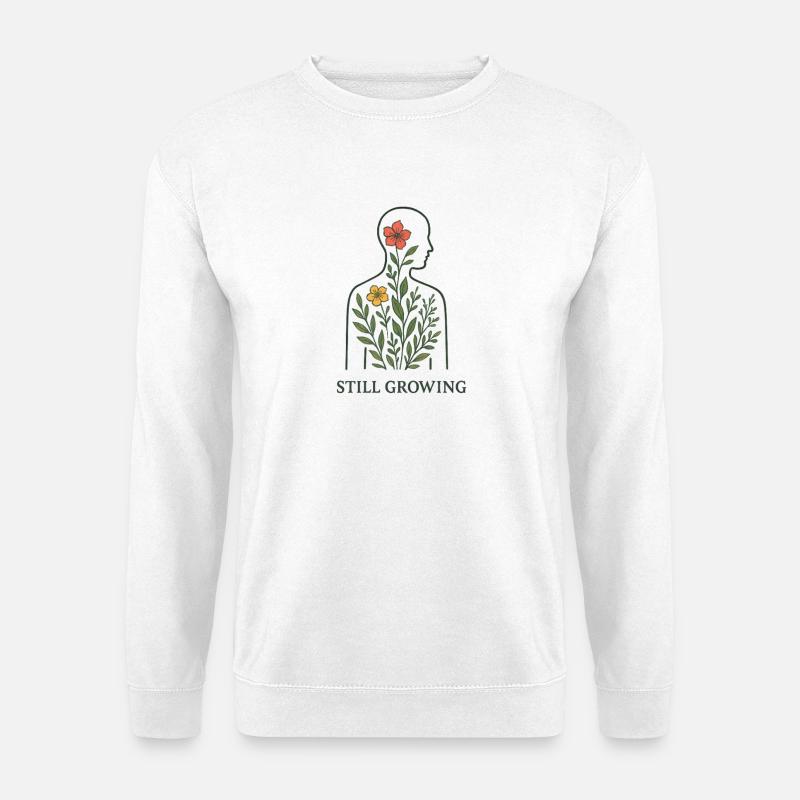 Still Growing Pflanzensilhouette - Unisex Pullover - Weiß