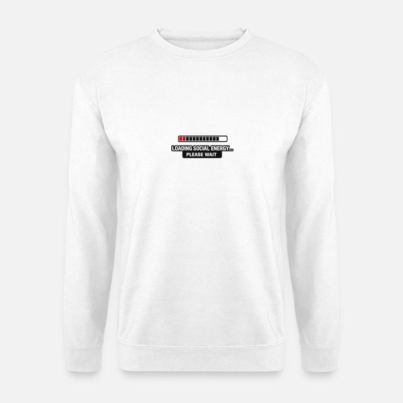Soziale Energie wird geladen - Unisex Pullover - Weiß