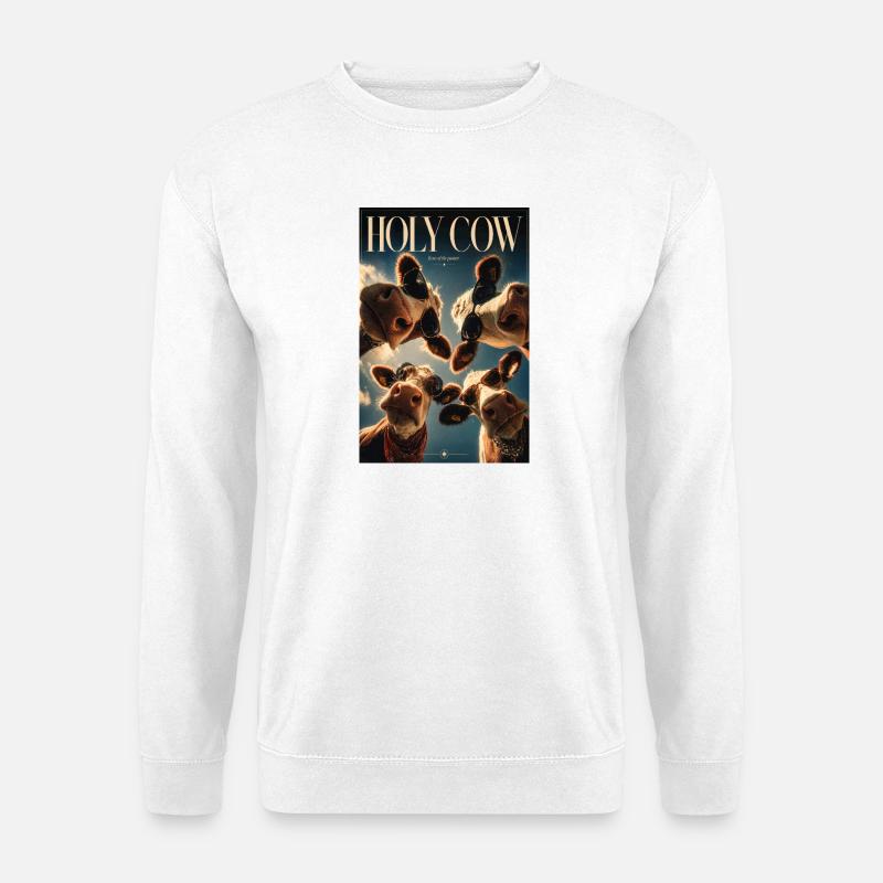 Holy Cow Sunglass Herd - Unisex Sweatshirt - white