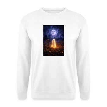 Mondbeschienener Geist im Laternenfeld - Unisex Pullover - Weiß - Vorne