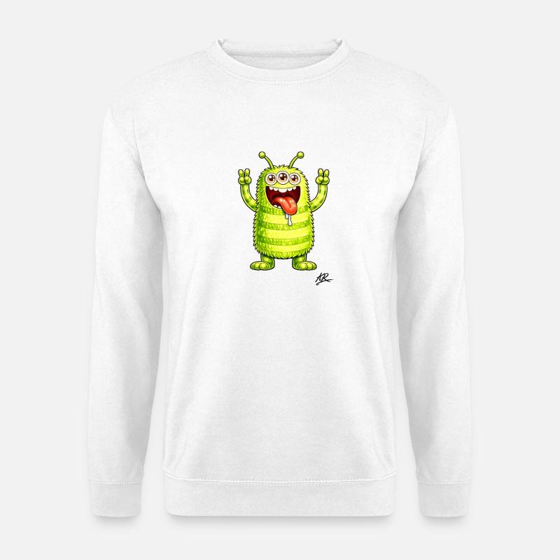 Monster neon bristle file - Unisex Sweatshirt - white