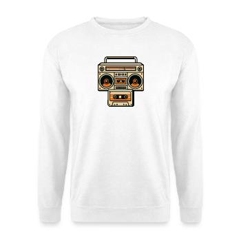Retro Boombox Graphic Orange - Unisex Sweatshirt - white - Front