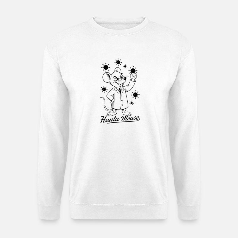 Hanta Mouse Retro Cartoon Design - Unisex Sweatshirt - white