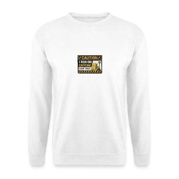 Koffeinbetriebener Gabelstapler-Patch - Unisex Pullover - Weiß - Vorne