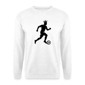 Couronne de silhouette de joueur de football - Sweat-shirt Unisexe - blanc - Devant