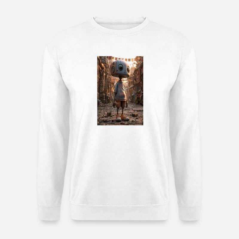 Rusty Robot in Neon Bazaar - Unisex Sweatshirt - white