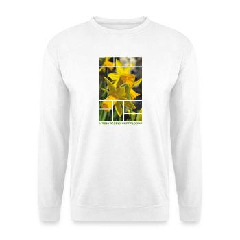 Le printemps commence, l’espoir fleurit – Daffodil Spring Desig - Sweat-shirt Unisexe - blanc - Devant
