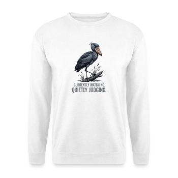 Shoebill Stork Guardian Illustration - Unisex Sweatshirt - white - Front