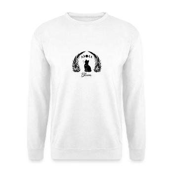 Cat Moon Plants Line Cat Lover Design - Sweat-shirt Unisexe - blanc - Devant
