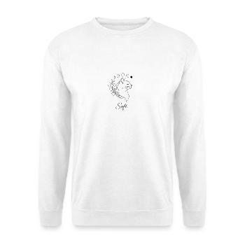 Cat Moon Plants Line Cat Lover Design - Sweat-shirt Unisexe - blanc - Devant