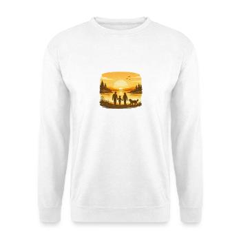 Golden Dog Family Retriever Dog Nature Love - Unisex Sweatshirt - white - Front