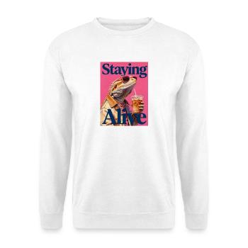Lustige Bartagame - Unisex Pullover - Weiß - Vorne