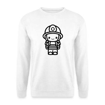 pompier - Sweat-shirt Unisexe - blanc - Devant